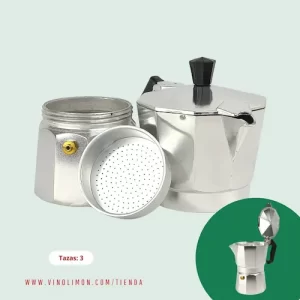 Cafetera italiana de tres tazas